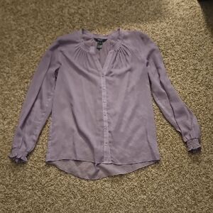 Simply Vera Vera Wang Sheer Lavender Blouse